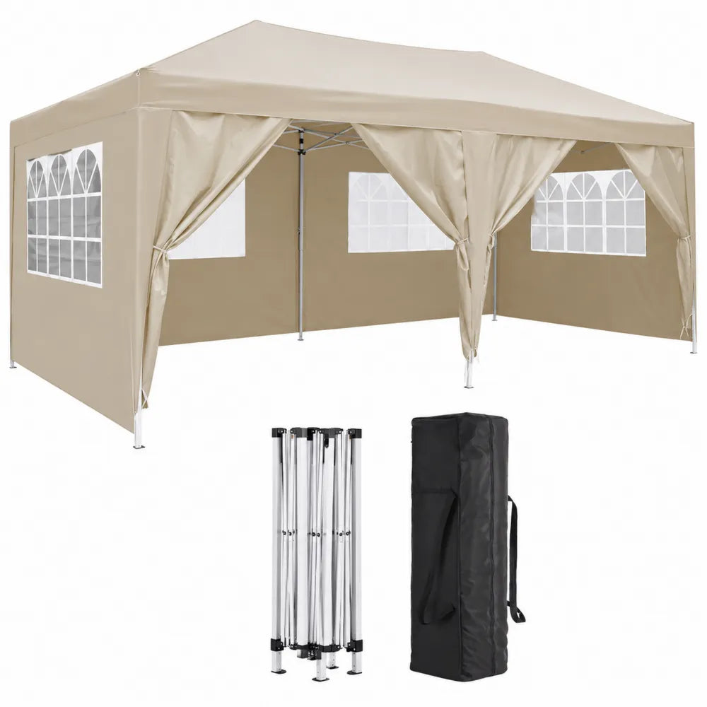 Tente pliante rectangulaire 3x6m aluminium polyester