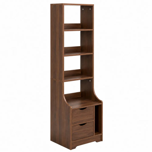 Étagère en bois avec tiroirs Marron